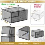 Sturdy Stackable Clear Shoe Storage Organizer 6 Pack