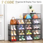 Sturdy Stackable Clear Shoe Storage Organizer 6 Pack