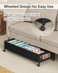 2-Pack Rolling Under Bed Storage Containers with Lids