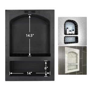 Uni-Green 17x25 Arch Double Shelf Shower Niche