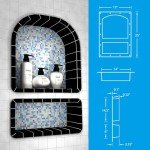 Uni-Green 17x25 Arch Double Shelf Shower Niche