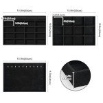 Stackable Velvet Jewelry Organizer with Removable Dividers