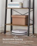 VASAGLE 4-Tier Industrial Ladder Shelf in Rustic Brown