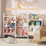 Kids 3-Tier Bookshelf and Toy Storage Unit