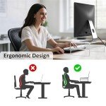 Egchi Clear Acrylic Monitor Stand Riser 2 Tier, 5.12 Inches High Clear Computer Desk Organizer Shelf for Multi Media PC Storage Laptop