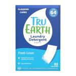 Tru Earth Compact Dry Laundry Detergent Sheets (Made in Canada) - Up to 64 Loads (32 Sheets) - Paraben-Free - Original Eco-Strip Liquidless Laundry Detergent, Travel Laundry Sheets - Fresh Linen