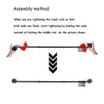 WuGeShop 50.4 inch Hanging Pot Rack Wall Mounted Pot Pans Hanging Rail, Industrial Long Pot Pan Bar With 15 S Hooks, Black Pot Hangers Kitchen Pot and Pan Hanging Rack