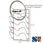 Simple Houseware Wall Door Mounted Pot Lid Rack, Chrome Finish