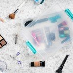 IRIS USA 6 Qt. Plastic Storage Bins Containers with Lids, 4 Pack, Sensory Bin, Craft Storage, Craft Organizers and Storage, Organizing Container for Home, Office and School Supplies, Stackable, Clear