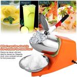 Electric Ice Crusher with Dual Blades,300W Electric Ice Shaver Machine (176lbs/80kg Per Hour,2200rpm) with Cover and Bowl 110V Electric Snow Cone Maker for Shaved Ice,Margaritas,Home Commercial Use