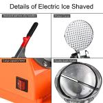 Electric Ice Crusher with Dual Blades,300W Electric Ice Shaver Machine (176lbs/80kg Per Hour,2200rpm) with Cover and Bowl 110V Electric Snow Cone Maker for Shaved Ice,Margaritas,Home Commercial Use
