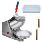 Reespring Shaved Ice Machine Snow Cone Machine Ice Crusher with Stainless Steel Blade Kitchen Electric for Shaved Ice and Snow Cone (300W 2000r/min) Also Comes with a Free Ice Pick and Ice Cube Tray