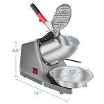 Reespring Shaved Ice Machine Snow Cone Machine Ice Crusher with Stainless Steel Blade Kitchen Electric for Shaved Ice and Snow Cone (300W 2000r/min) Also Comes with a Free Ice Pick and Ice Cube Tray