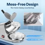 VIVOHOME Electric Ice Shaver Snow Cone Maker Machine Silver 143lbs/hr with Ice Pick for Home and Commercial Use