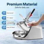 VIVOHOME Electric Ice Shaver Snow Cone Maker Machine Silver 143lbs/hr with Ice Pick for Home and Commercial Use