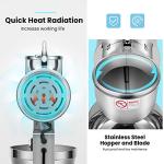 VIVOHOME Electric Dual Blades Ice Crusher Shaver Snow Cone Maker Machine Silver 440lbs/hr for Home and Commercial Use