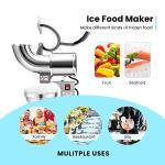 VIVOHOME Electric Dual Blades Ice Crusher Shaver Snow Cone Maker Machine Silver 440lbs/hr for Home and Commercial Use
