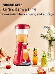 Margarita Smoothie Shaved Ice Machine - for Slushies and Margaritas - with Easy-Flow Spout 64-Ounce (Red)