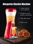Margarita Smoothie Shaved Ice Machine - for Slushies and Margaritas - with Easy-Flow Spout 64-Ounce (Red)