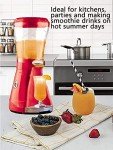 Margarita Smoothie Shaved Ice Machine - for Slushies and Margaritas - with Easy-Flow Spout 64-Ounce (Red)