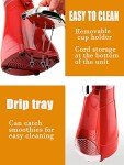 Margarita Smoothie Shaved Ice Machine - for Slushies and Margaritas - with Easy-Flow Spout 64-Ounce (Red)
