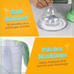 Nostalgia Taco Tuesday Electric Citrus Juicer Machine and Pitcher - Includes Margarita Salt and Rimmer Set and Four 8 oz Glasses - 32 oz - Green