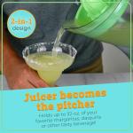 Nostalgia Taco Tuesday Electric Citrus Juicer Machine and Pitcher - Includes Margarita Salt and Rimmer Set and Four 8 oz Glasses - 32 oz - Green