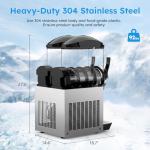 30L 8 Gal Commercial Margarita & Slushy Machine,1100W 110V Frozen Drink Maker Smoothie Machine for Bar,Electric Large Slushie Machine with Self-cleaning Mode,For Alcohol Beverage Cocktail Juice