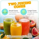 Nostalgia Taco Tuesday Electric Citrus Juicer Machine and Pitcher - Includes Margarita Salt and Rimmer Set and Four 8 oz Glasses - 32 oz - Green