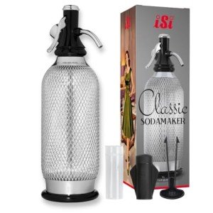 iSi North America Classic Sodamaker, 1 Quart - Stainless Steel Carbonation System for Sparkling Water, Fresh Beverages, Handcrafted Cocktails - Portable & Professional Soda Maker for Restaurant Use