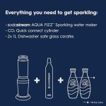 SodaStream - Aqua Fizz Sparkling Water Maker | STARTER KIT | GLASS Carbonator | CQC CO2 System | Includes 2x Elegant Glass Carafes, 1x CO2 Cylinder | Dishwasher Safe | Black