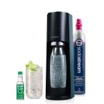 SodaStream - Terra Soda Streaming Machine - STARTER KIT - Sparkling Water Maker with CO2 & Bubly Drop - Eco-Friendly, No Batteries Needed - Black