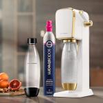 SodaStream Art Sparkling Water Maker (White/Gold) with CO2 and Carbonating Bottle