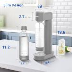 PHILIPS Sparkling Water Maker Soda Maker Soda Streaming Machine Quick Twist for Easy Install, 1L Carbonating Bottle, Soda Water Maker, Compatible with 60L CO2 Carbonator(NOT Included), ADD4901GROQ/37