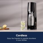 SodaStream - Terra Soda Streaming Machine - STARTER KIT - Sparkling Water Maker with CO2 & Bubly Drop - Eco-Friendly, No Batteries Needed - Black