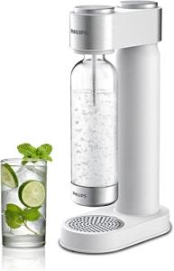 Philips ADD4902WHO/37 Stainless Sparkling Water Maker Soda Maker Machine for Home Carbonating with BPA free PET 1L Carbonating Bottle, Compatible with 60L CO2 Exchange Carbonator(NOT Included), White