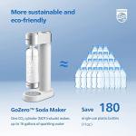 Philips ADD4902WHO/37 Stainless Sparkling Water Maker Soda Maker Machine for Home Carbonating with BPA free PET 1L Carbonating Bottle, Compatible with 60L CO2 Exchange Carbonator(NOT Included), White