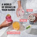 Ninja Thirsti Max Custom Hydration System, Soda Maker, Sparkling Water Maker, Custom Still & Sparkling Drinks, Compact Design, With 60L CO₂ Cylinder & Flavored Water Drops, Silver WC2002