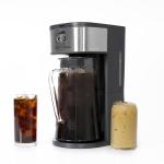 West Bend Iced Coffee Maker or Iced Tea Maker Includes an Infusion Tube to Customize the Flavor with Permanent Filter, Features Auto Shut-Off, 2.75-Quart, Black