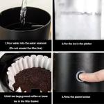 Iced Tea Maker and Iced Coffee Maker Brewing System with 2-quart Pitcher, Perfect For Fruit Infused Tea, Lemonade, Flavored Water (Black)