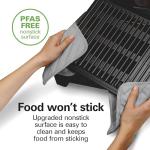 Hamilton Beach Electric Indoor Searing Grill with Viewing Window & Adjustable Temperature Control to 450F, 118 sq. in. Surface Serves 6, PFAS-Free Removable Nonstick Grate, Stainless Steel