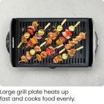 Chefman Electric Smokeless Indoor Grill w/ Non-Stick Cooking Surface & Adjustable Temperature Knob from Warm to Sear for Customized BBQing, Dishwasher Safe Removable Water Tray, Black