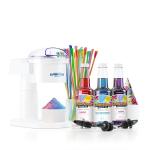 Hawaiian Shaved Ice S700 Kid-Friendly Snow Cone Machine Kit with 3-16oz. Syrup Flavors: Cherry, Grape, and Blue Raspberry, Plus 25 Snow Cone Cups, 25 Spoon Straws, and 3 Black Bottle Pourers
