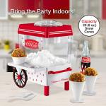 Nostalgia Coca-Cola Snow Cone Shaved Ice Machine - Coke Retro Table-Top Slushie Machine Makes 20 Icy Treats - Includes 2 Reusable Plastic Cups & Ice Scoop - White & Red