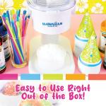 Hawaiian Shaved Ice S700 Kid-Friendly Snow Cone Machine Kit with 3-16oz. Syrup Flavors: Cherry, Grape, and Blue Raspberry, Plus 25 Snow Cone Cups, 25 Spoon Straws, and 3 Black Bottle Pourers