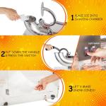 VNN 48L Snow Cone Machine, 500LB/H Commercial Shaved Ice Machine, 300W Electric Ice Shaver Machine, Suitable for Party Activities, Family Gatherings, Events