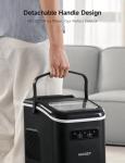 HiCOZY Countertop Ice Maker with Handle, Ice in 6Mins, 26 lbs/Day,Portable Ice Maker Machine with Self-Cleaning for Apartment/Under Cabinet/Kitchen/Office/Camping/RV/Home Bar(Black)
