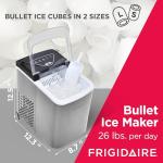 Frigidaire EFIC123-SS Counter Top Maker, Produces 26 pounds Ice per Day, Stainless Steel