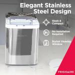 Frigidaire EFIC123-SS Counter Top Maker, Produces 26 pounds Ice per Day, Stainless Steel