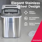 Frigidaire 26 Lbs per Day Portable Compact Maker, Ice Making Machine, Stainless, Medium